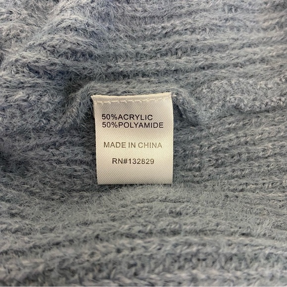 Superdown Serina Knit Skirt in Dusty Blue Size L - Picture 6 of 8